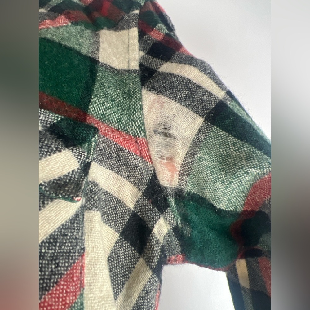 Vintage 70s Wool Plaid Lined Shirt Jacket Contender Brand Made in Korea | Size S - Picture 10 of 11